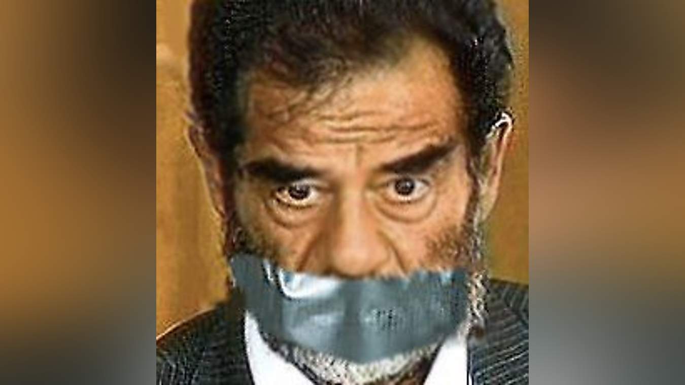 Judge orders Saddam Hussein's mouth Duck Taped Shut | The Spoof