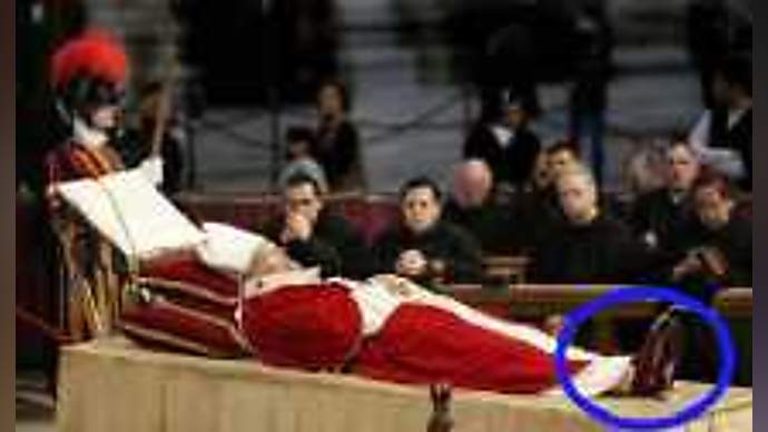 pope john paul ii funeral shoes